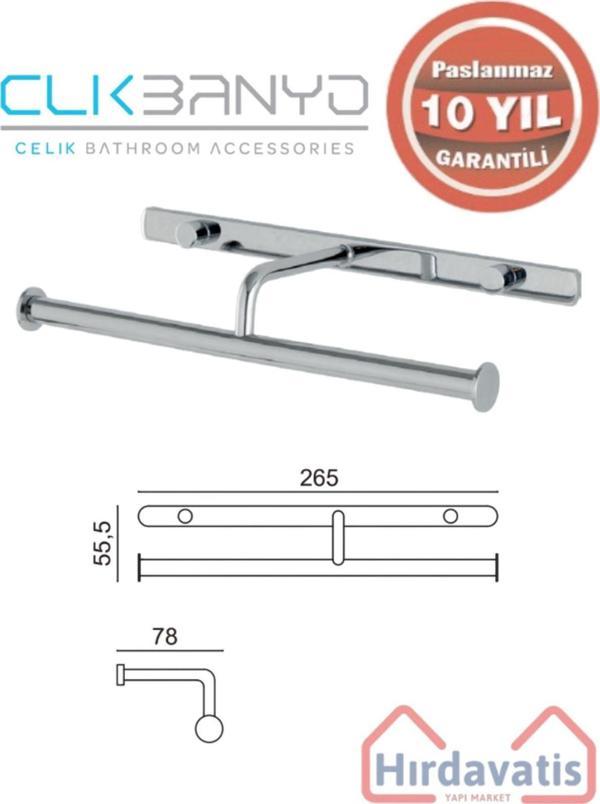 Çelik Banyo Paslanmaz Pirinç Vera 2’Li Açık Kağıtlık - Image 1