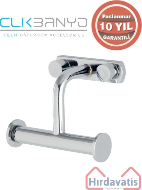 Çelik Banyo Paslanmaz Pirinç Vera 2’Li Askılık - Image 1