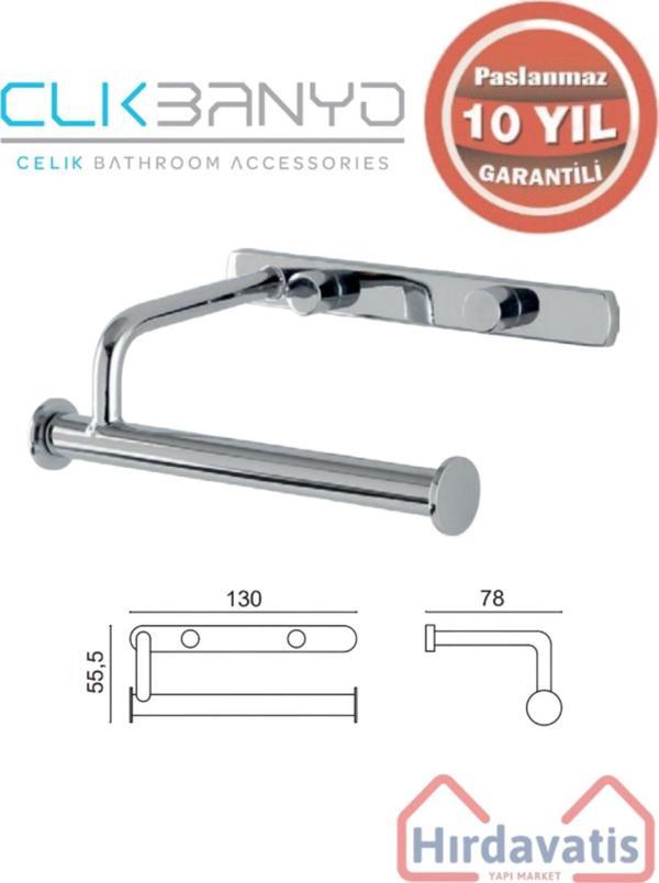 Çelik Banyo Paslanmaz Pirinç Vera Açık Kağıtlık - Image 1