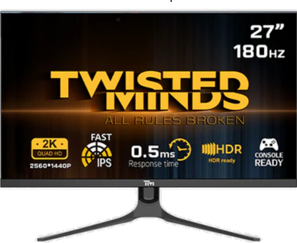 TWISTED MINDS 27" TM27QHD180IPS QHD 2K 180HZ 0,5MS HDMI DP HDR READY FAST IPS RGB GAMING MONİTÖR - Image 1