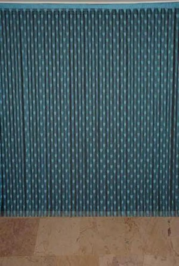 KALPLİ MODEL TURKUAZ RENK İP PERDE HAZIR İP PERDE 300*280 - Image 1