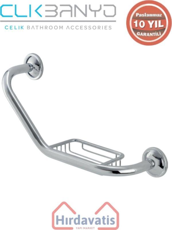 Çelik Banyo Paslanmaz Pirinç Bella Süngerlikli İkili Küvet Tutamağı 30Cm - Image 1