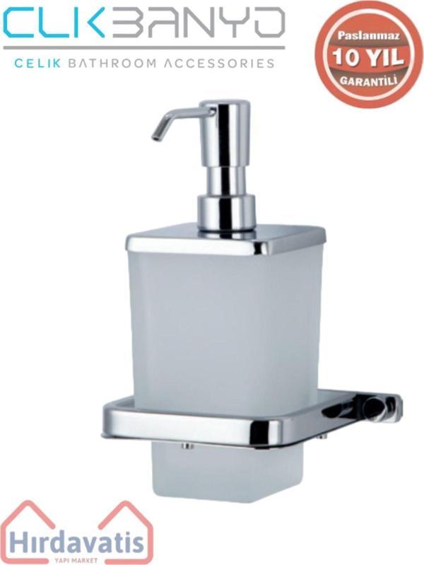 Çelik Banyo Paslanmaz Pirinç Mercan Montajlı Sıvı Sabunluk - Image 1