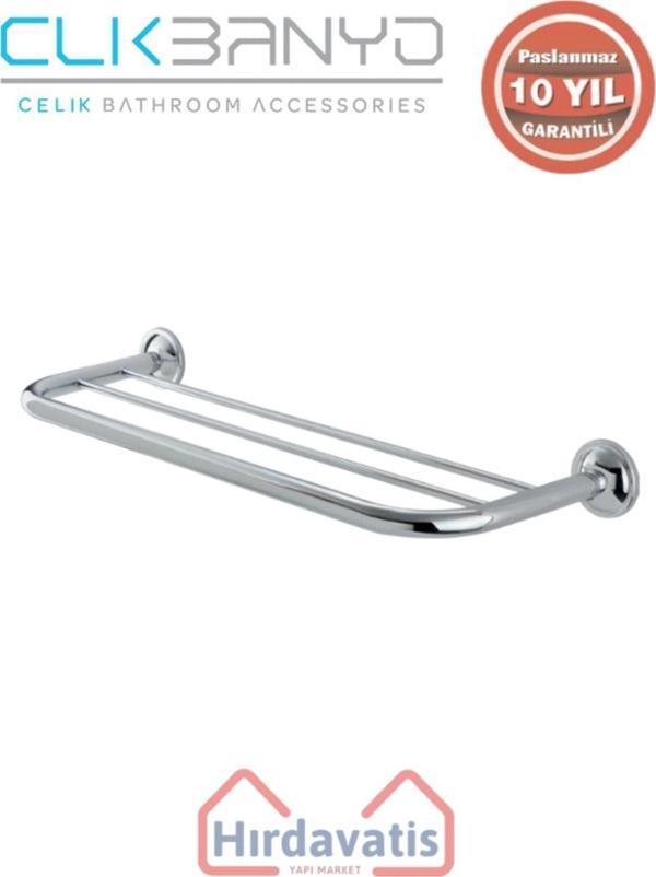 Çelik Banyo Paslanmaz Pirinç Bella Üçlü Uzun Havluluk 50Cm - Image 1