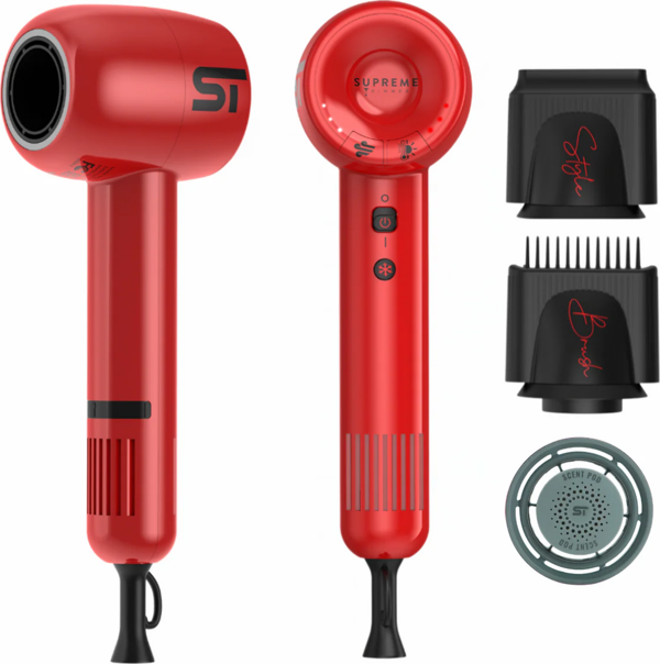 Supreme Trimmer Kırmızı Saç Kurutma Makinesi – 3 Isı 3 Hız Ayarı - Image 1