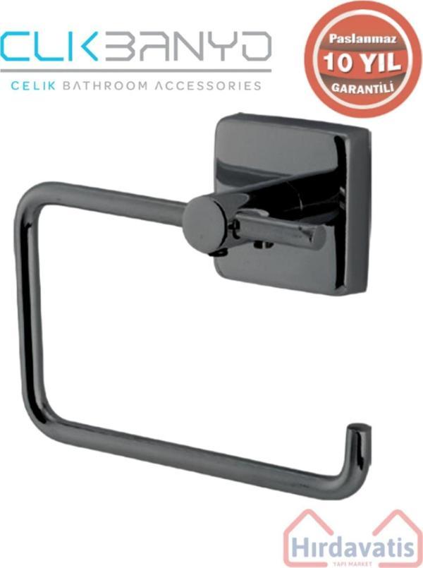 Çelik Banyo Paslanmaz Pirinç Vizyon Açık Kağıtlık Mat Siyah - Image 1