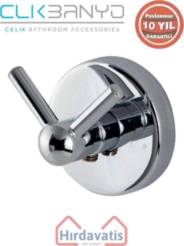 Çelik Banyo Paslanmaz Pirinç Karaca Bornozluk Çiftli - Image 1