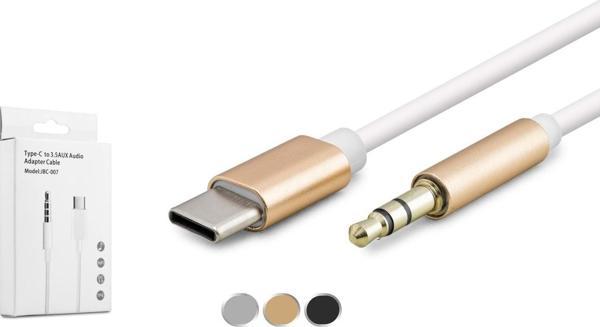 Hadron Hdx1007 Type-C To 3.5Mm Kablo 1 Metre Beyaz - Image 1