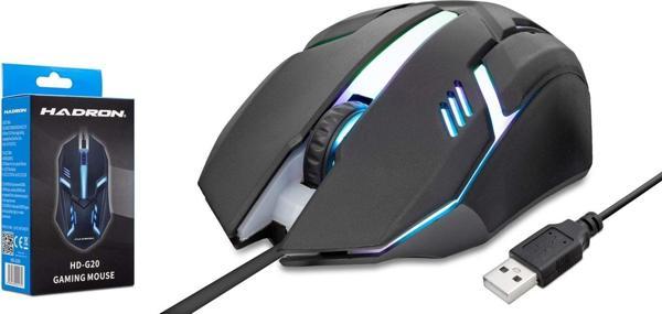 Hadron Hdx3257 Kablolu Oyuncu Mouse Rgb 800-1600 Dpi 140Cm Siyah - Image 1