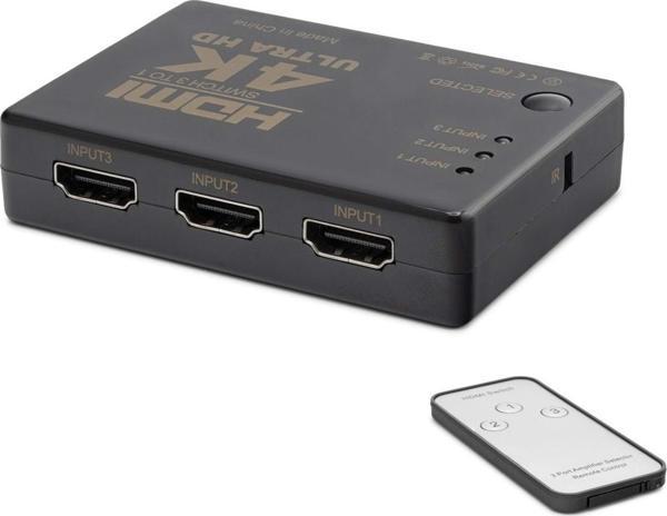 Hadron Hdx1308 3 Port Hdmi Switch 3Giriş 1Çıkış 4K Kumandalı - Image 1