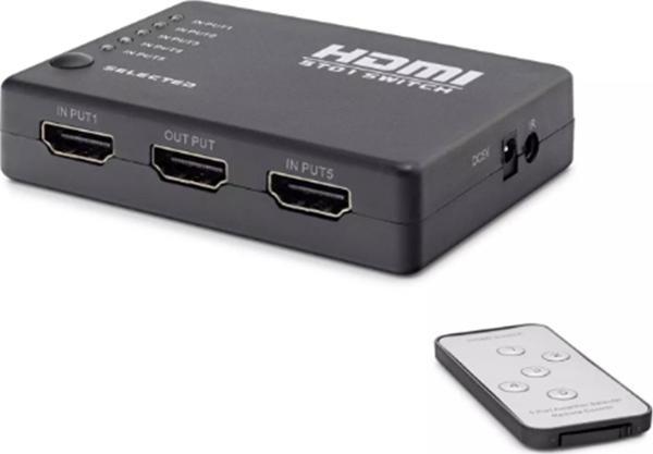 Hadron Hdx1272 5 Port Hdmi Switch 5Giriş 1Çıkış Kumandalı - Image 1
