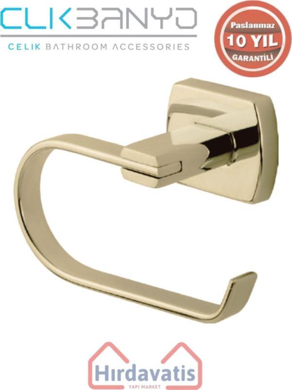 Çelik Banyo Paslanmaz Pirinç Milano Açık Kağıtlık Altın Sarı Gold - Image 1