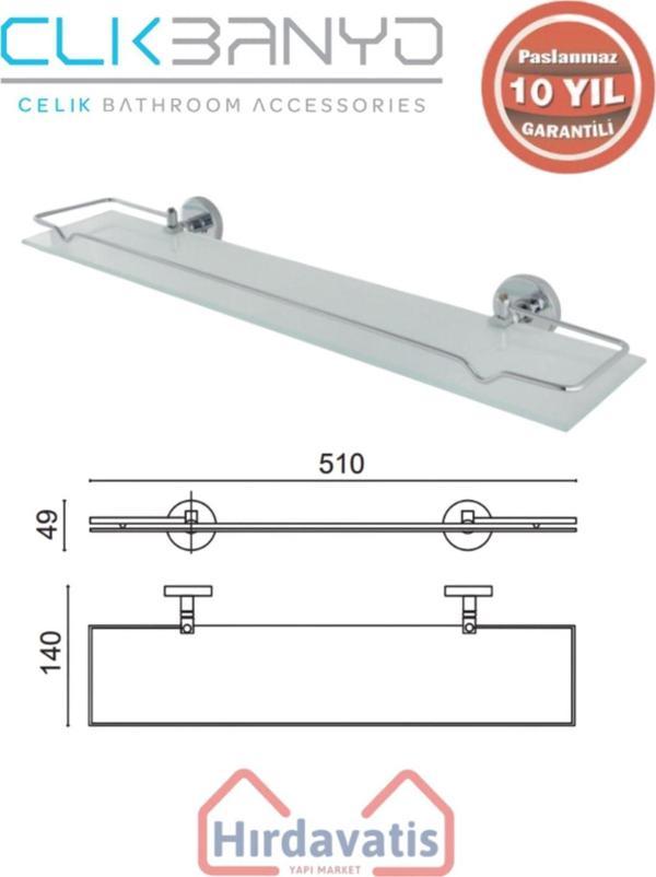 Çelik Banyo Paslanmaz Pirinç Dilek Muhafazalı Etajer - Image 1