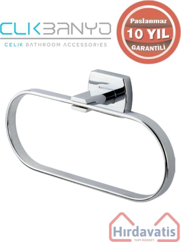 Çelik Banyo Paslanmaz Pirinç Milano Oval Havluluk - Image 1