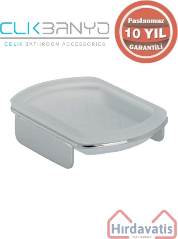 Çelik Banyo Paslanmaz Pirinç Milano Set Üstü Sabunluk - Image 1