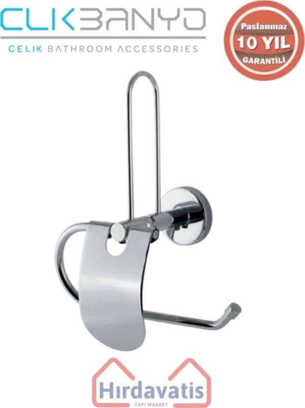 Çelik Banyo Paslanmaz Pirinç Dilek Yedek Kağıtlık Dar Kapak - Image 1