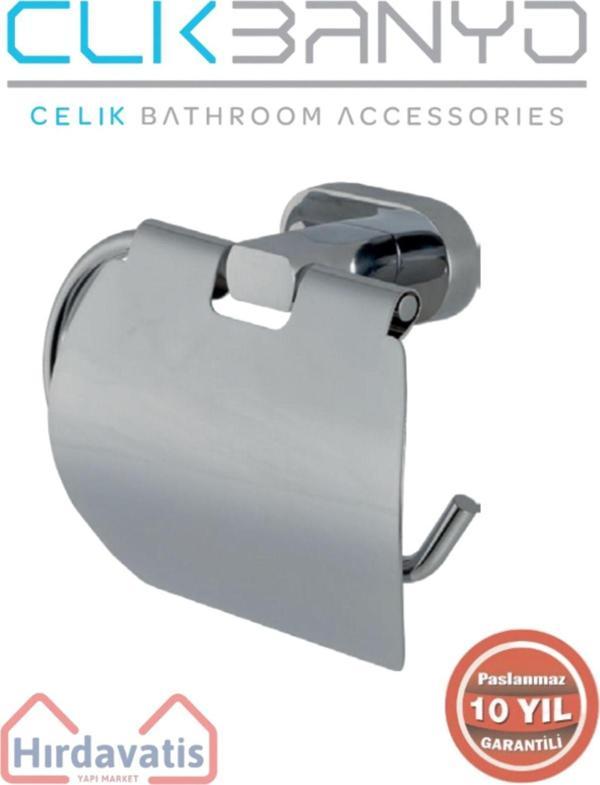 Çelik Banyo Paslanmaz Pirinç Zirve Kapaklı Kağıtlık - Image 1