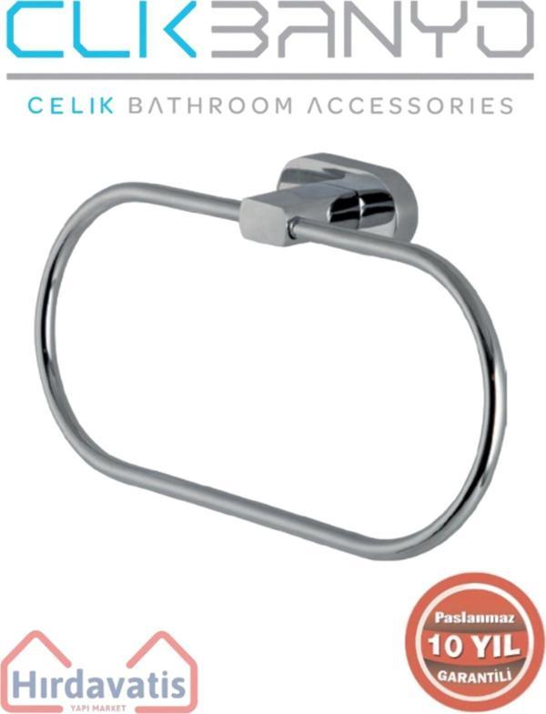 Çelik Banyo Paslanmaz Pirinç Zirve Oval Havluluk - Image 1