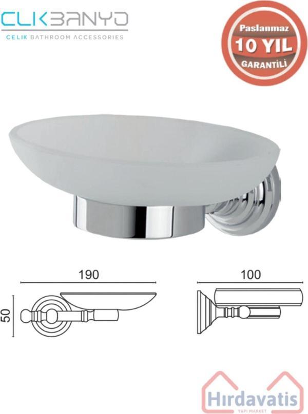 Çelik Banyo Paslanmaz Pirinç Ottoman Sabunluk 10 Yıl Garantili - Image 1