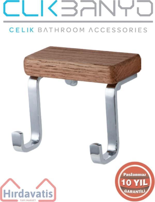 Çelik Banyo Paslanmaz Pirinç Selvi 2’Li Askılık - Image 1