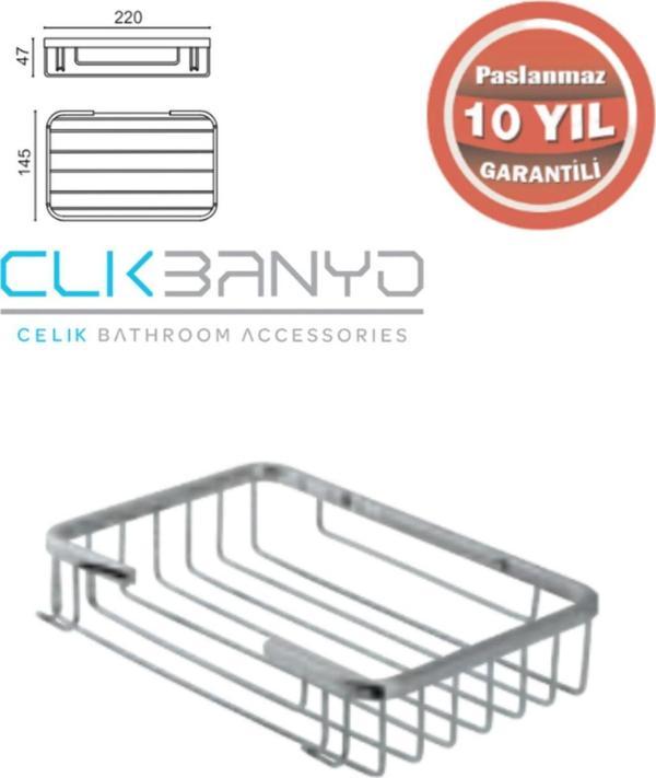 Çelik Banyo Taci Tekli 22X15 Sabunluk Ve Şampuanlık - Image 1