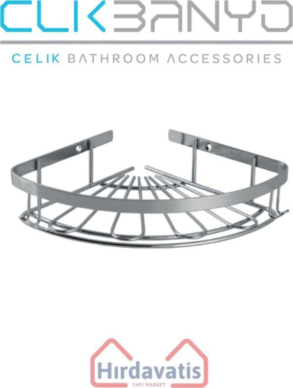Çelik Banyo Zirve 304 Tekli 19X19Cm Sabunluk Şampuanlık Ve Köşe Süngerlik - Image 1