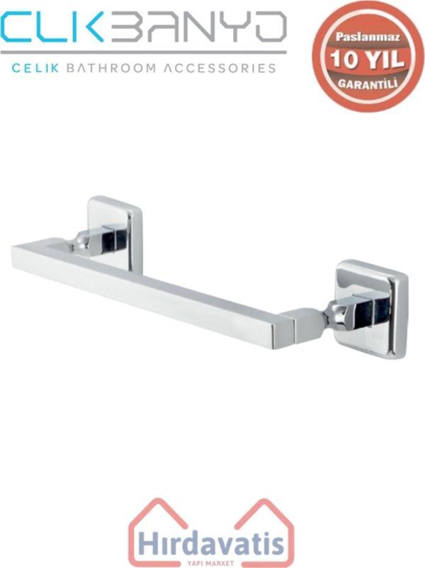 Çelik Banyo Paslanmaz Pirinç Kumru Kare Boru Uzun Havluluk 30Cm - Image 1
