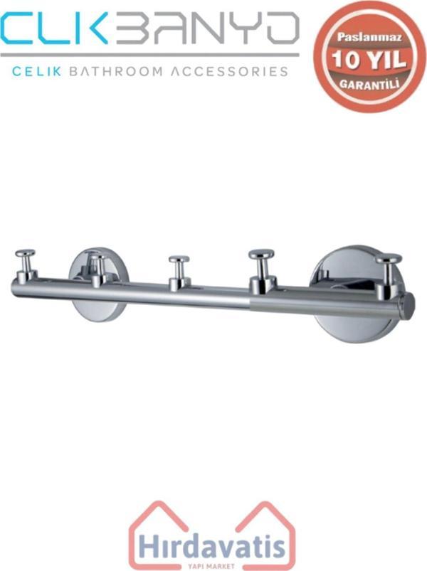 Çelik Banyo Paslanmaz Pirinç Flora Askılık Beșli - Image 1
