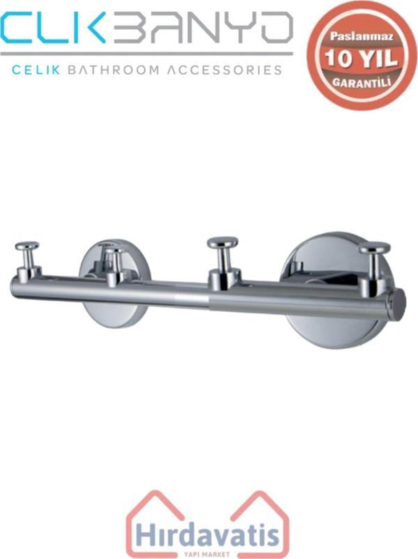 Çelik Banyo Paslanmaz Pirinç Flora Askılık Dörtlü - Image 1