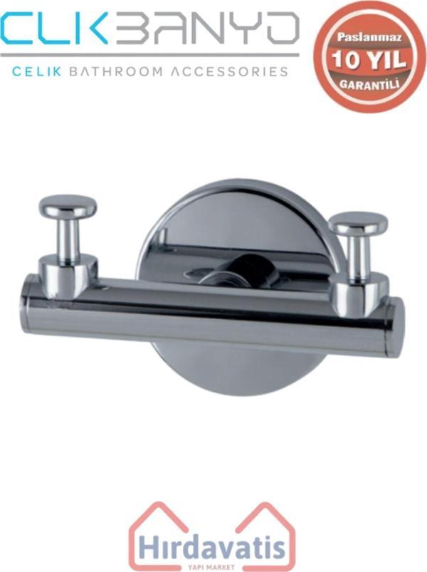 Çelik Banyo Paslanmaz Pirinç Flora Askılık İkili - Image 1