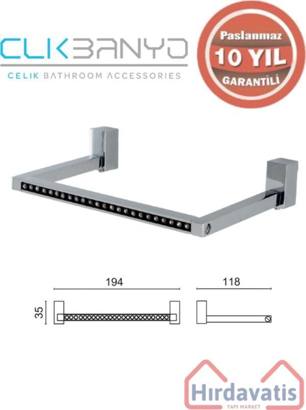 Çelik Banyo Paslanmaz Pirinç Swwor Kare Havluluk - Image 1