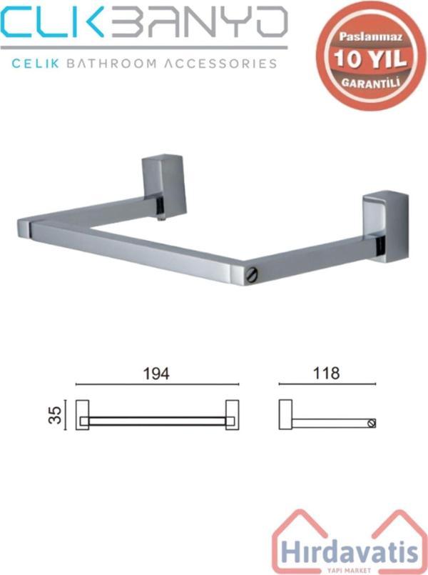Çelik Banyo Paslanmaz Pirinç Swwor Kare Kağıtlık - Image 1