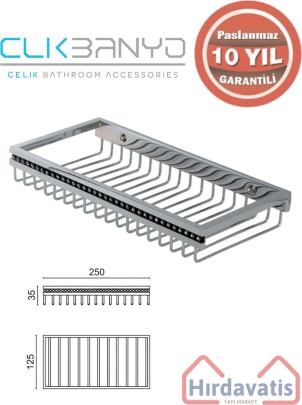 Çelik Banyo Paslanmaz Pirinç Swwor Lamalı ?Ampuanlık Tekli 15X25Cm - Image 1