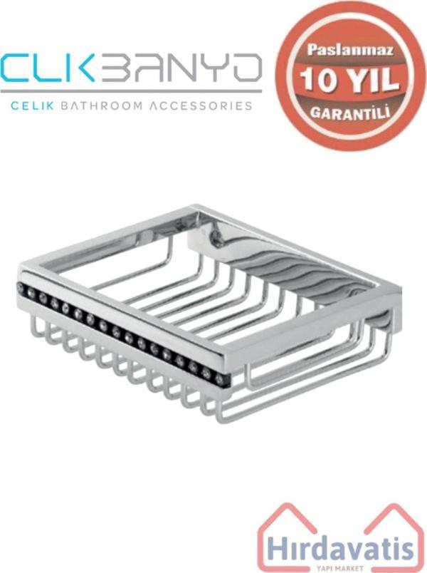 Çelik Banyo Paslanmaz Pirinç Swwor Lamalı Tel Sabunluk 10X12Cm - Image 1