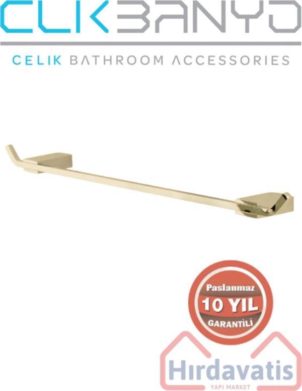 Clk Banyo Paslanmaz Pirinç Titanik 50Cm Uzun Havluluk Altın Gold - Image 1