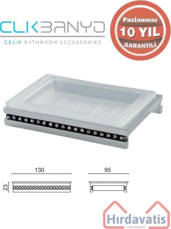 Çelik Banyo Paslanmaz Pirinç Swwor Set Üstü Sabunluk - Image 1