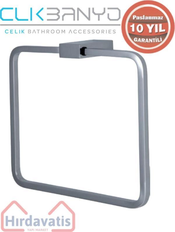 Clk Banyo Paslanmaz Pirinç Titanik Kare Havluluk - Image 1