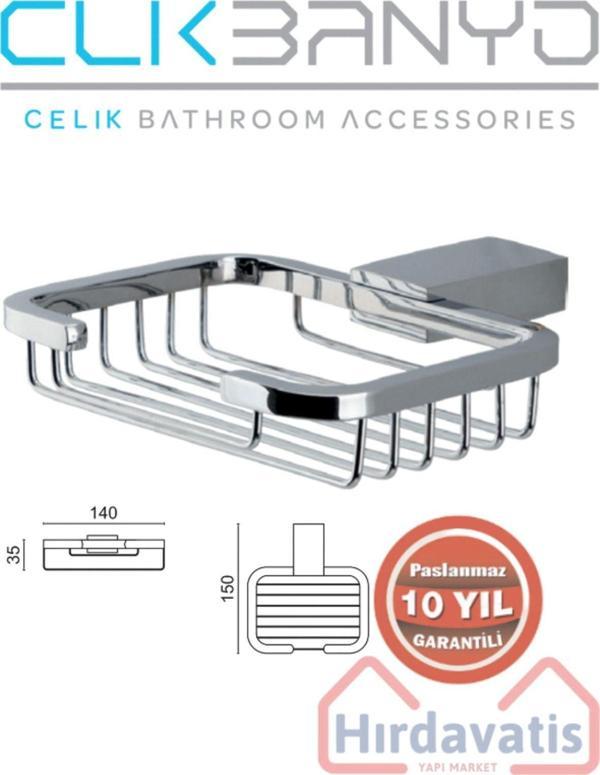 Clk Banyo Paslanmaz Pirinç Titanik Montajlı Katı Sabunluk - Image 1