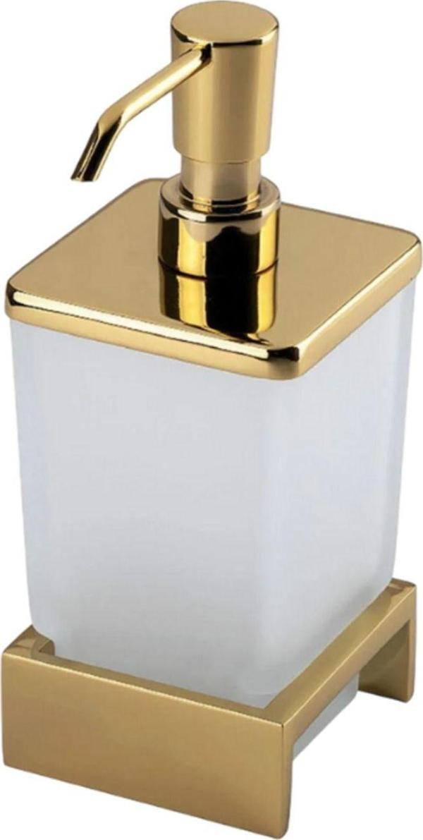 Çelik Banyo Paslanmaz Pirinç Kumru Set Üstü Sıvı Sabunluk Altın Sarı Gold - Image 1