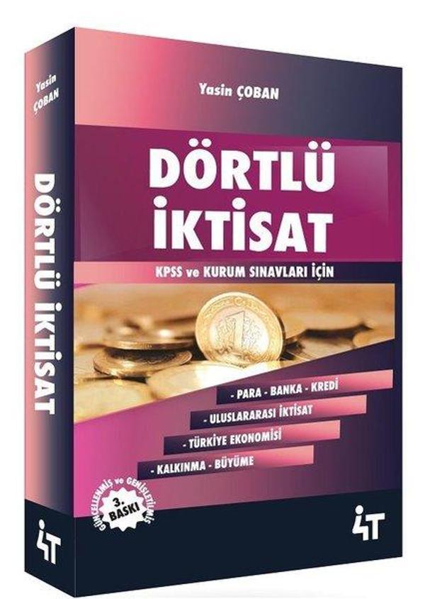 Dörtlü İktisat-KPSS ve Kurum Sınavları İçin - 4T  Yayınları - Image 1