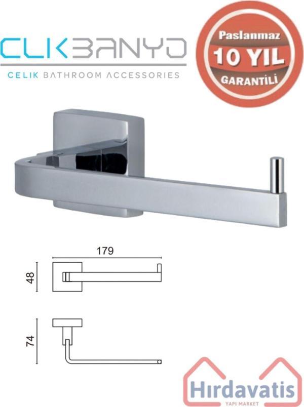 Çelik Banyo Paslanmaz Pirinç Tamay Kağıtlık - Image 1