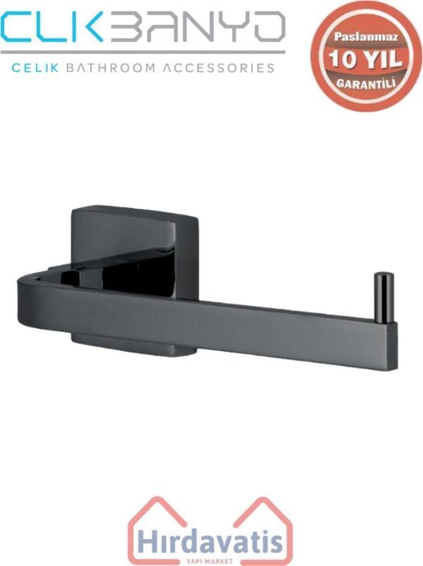 Çelik Banyo Paslanmaz Pirinç Tamay Kağıtlık Mat Siyah - Image 1