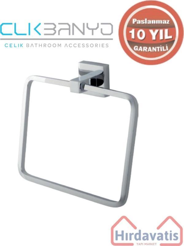 Çelik Banyo Paslanmaz Pirinç Tamay Kare Havluluk - Image 1