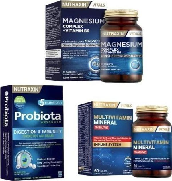 Nutraxin Seyahet Destek Paketi - Probiota + Magnesium Complex + Multivitamin Mineral Immun - Image 1