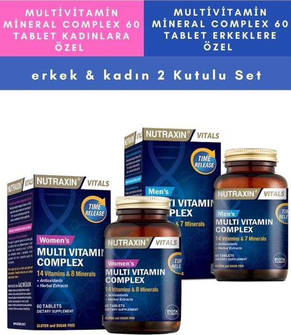 Nutraxin Multivitamin Men-Women 2 li Set - Image 1