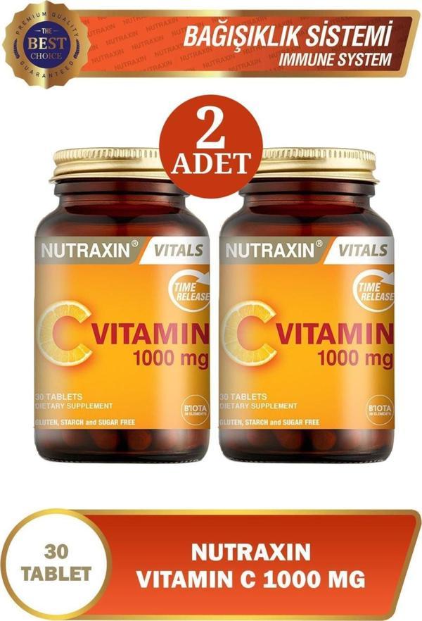 Nutraxin C Vitamin 1000 Mg 30 Tablet 2 Adet - Image 1