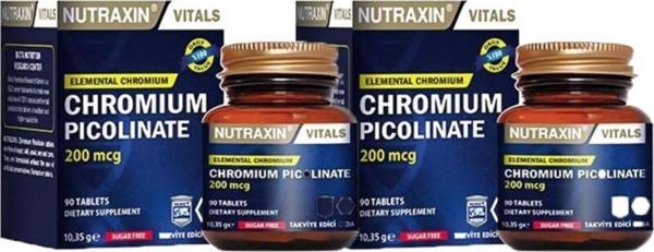 Nutraxin Chromium Picolinate 200 Mcg 90 Tablet 2 Adet - Image 1