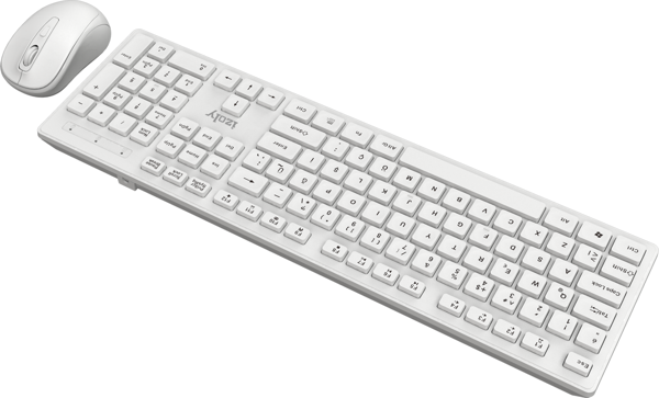 KM6225 Q Kablosuz Beyaz Klavye Mouse Set - Image 1