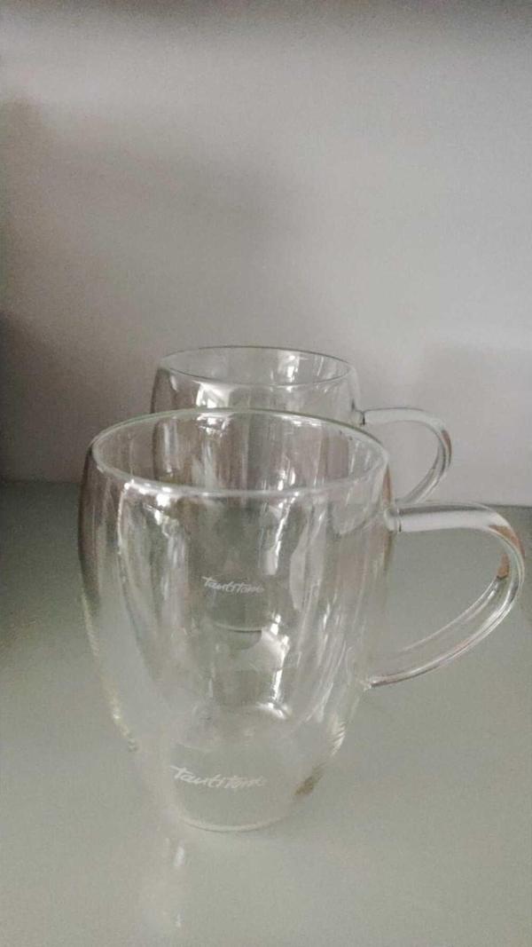 Tantitoni Borosilikat Cam 2Li Çift Cidarlı Kulplu Bardak Seti 350Ml - Image 1