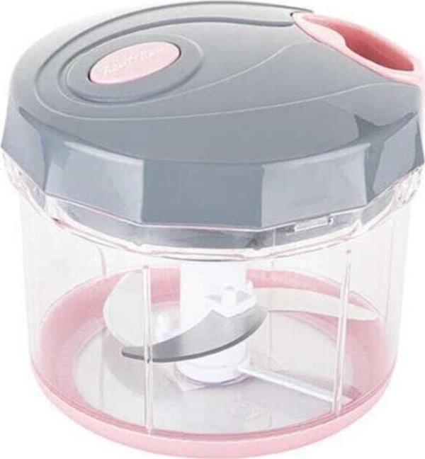 Tantitoni Açık Pembe Gri Büyük Pratik Doğrayıcı Ve Çırpıcı 1000Ml - Image 1